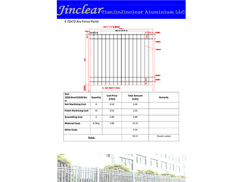 Aluminum fence