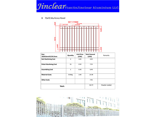 Aluminum fence