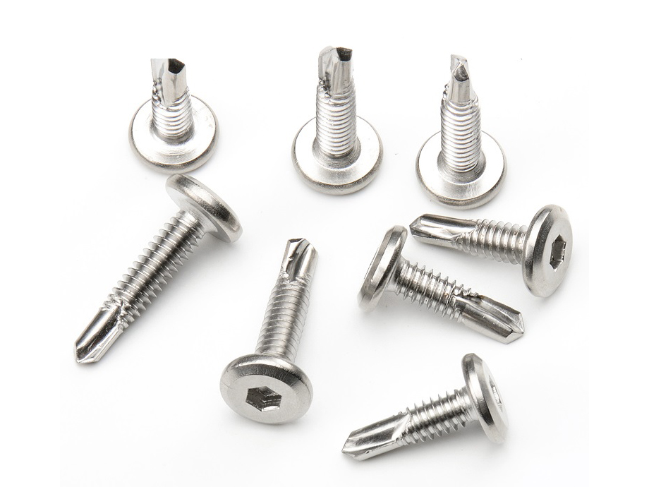 410 stainless steel flat head hexagon socket self-drilling screw