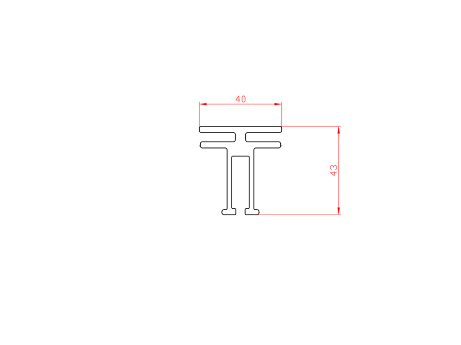 Aluminum alloy hot extrusion profile LX-4872