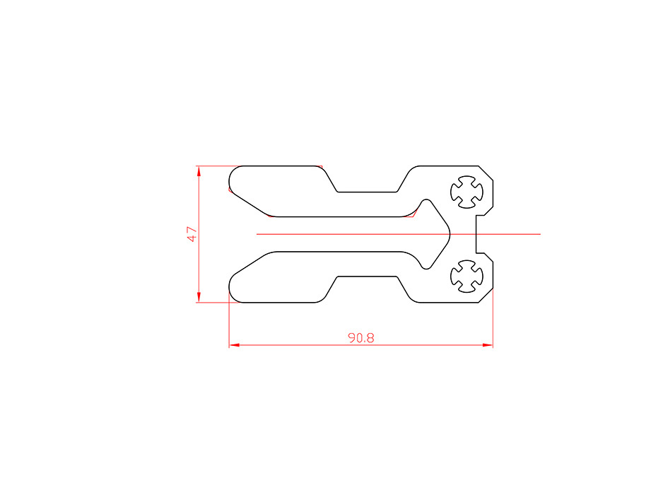 Aluminum alloy hot extrusion profile LX-4871