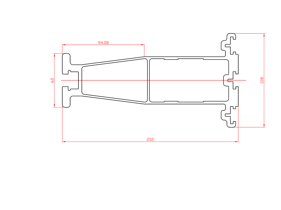 Aluminum alloy hot extrusion profile LX-4870