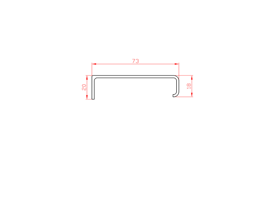 Aluminum alloy hot extrusion profile LX-4868