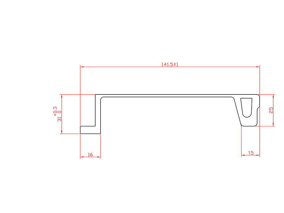 Aluminum alloy hot extrusion profile LX-4867