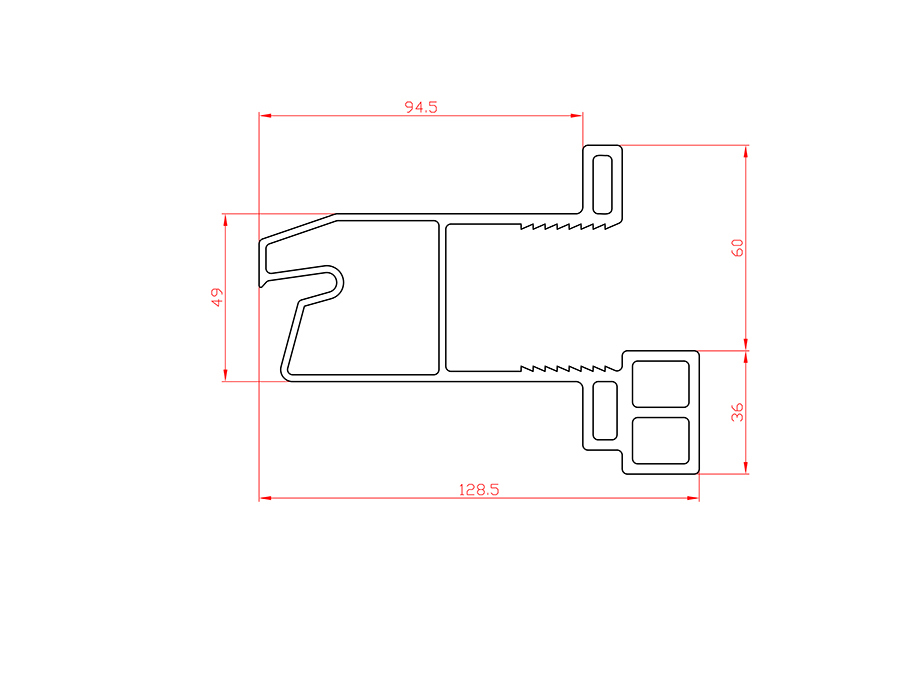 Aluminum alloy hot extrusion profile LX-4866