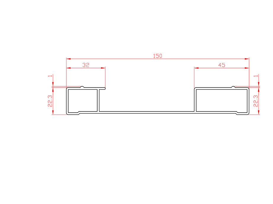 Aluminum alloy hot extrusion profile LX-4865