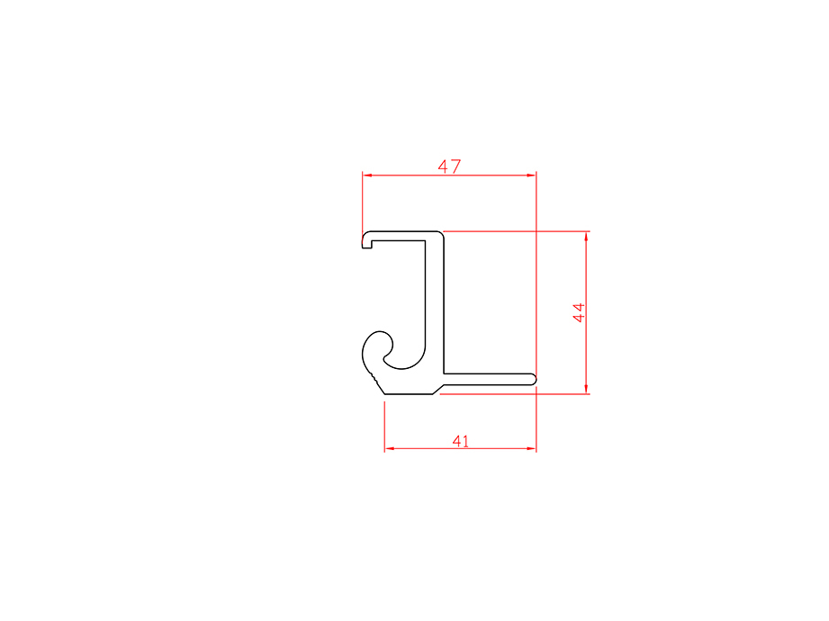 Aluminum alloy hot extrusion profile LX-4861