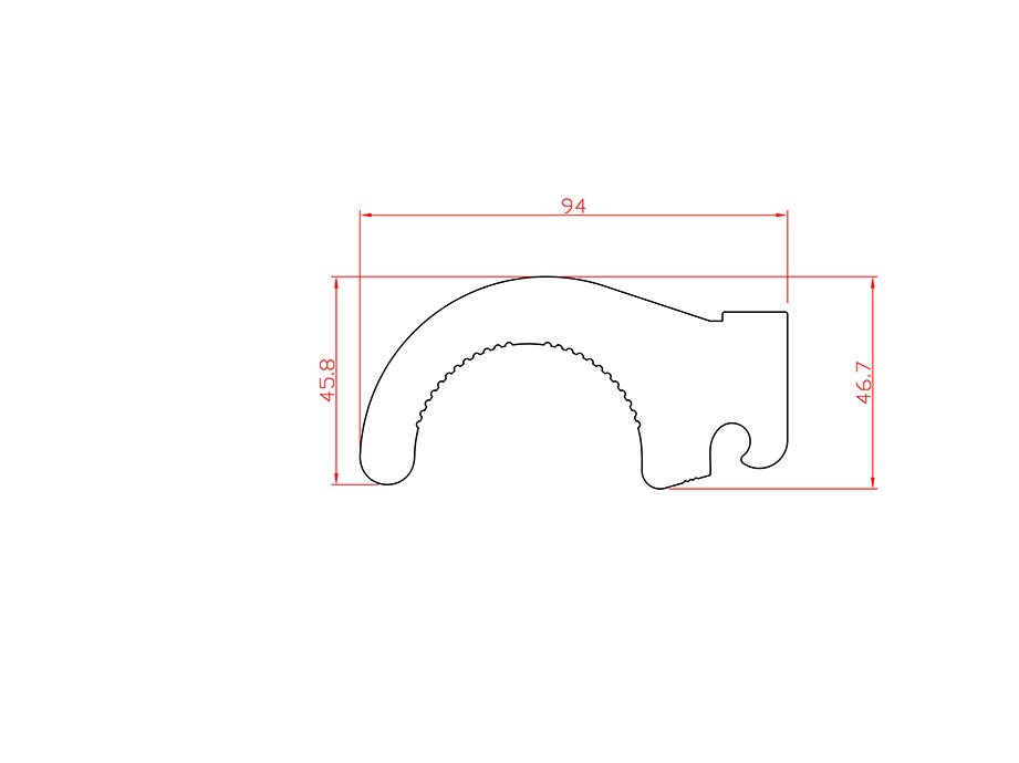 Aluminum alloy hot extrusion profile LX-4860