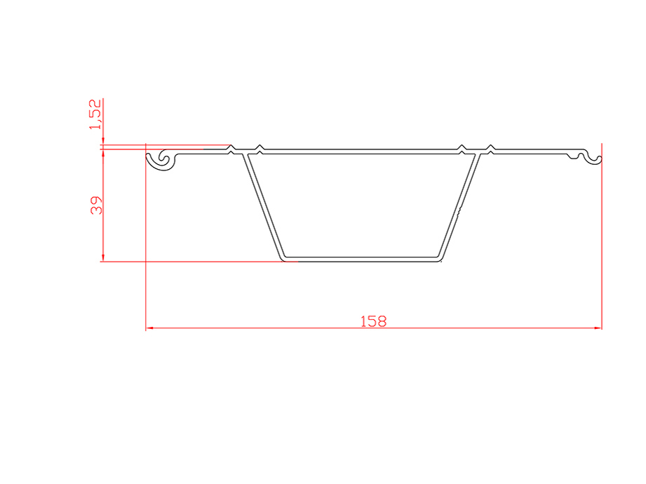 Aluminum alloy hot extrusion profile LX-4858
