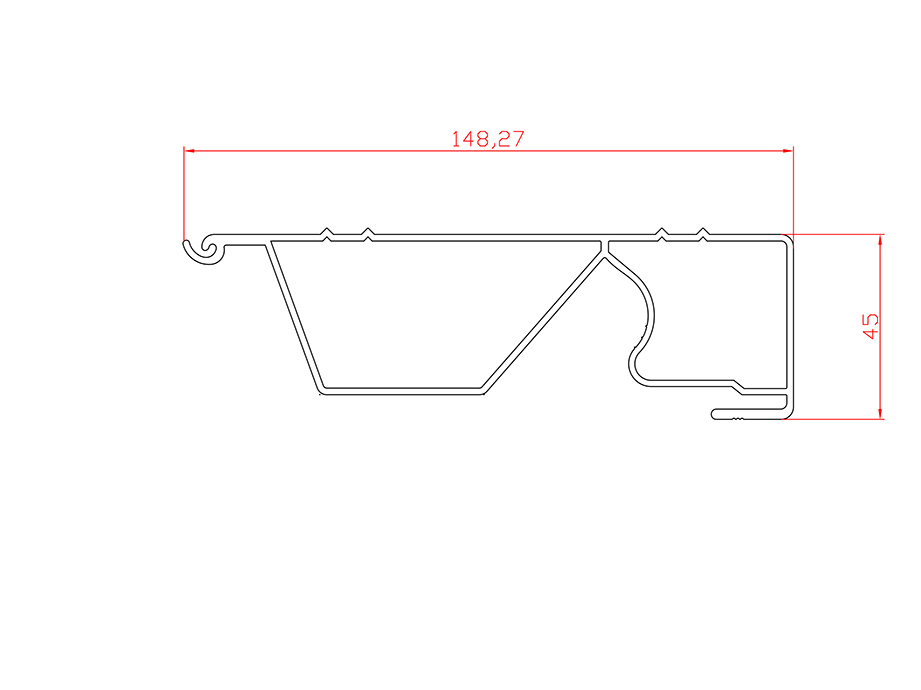 Aluminum alloy hot extrusion profile LX-4857