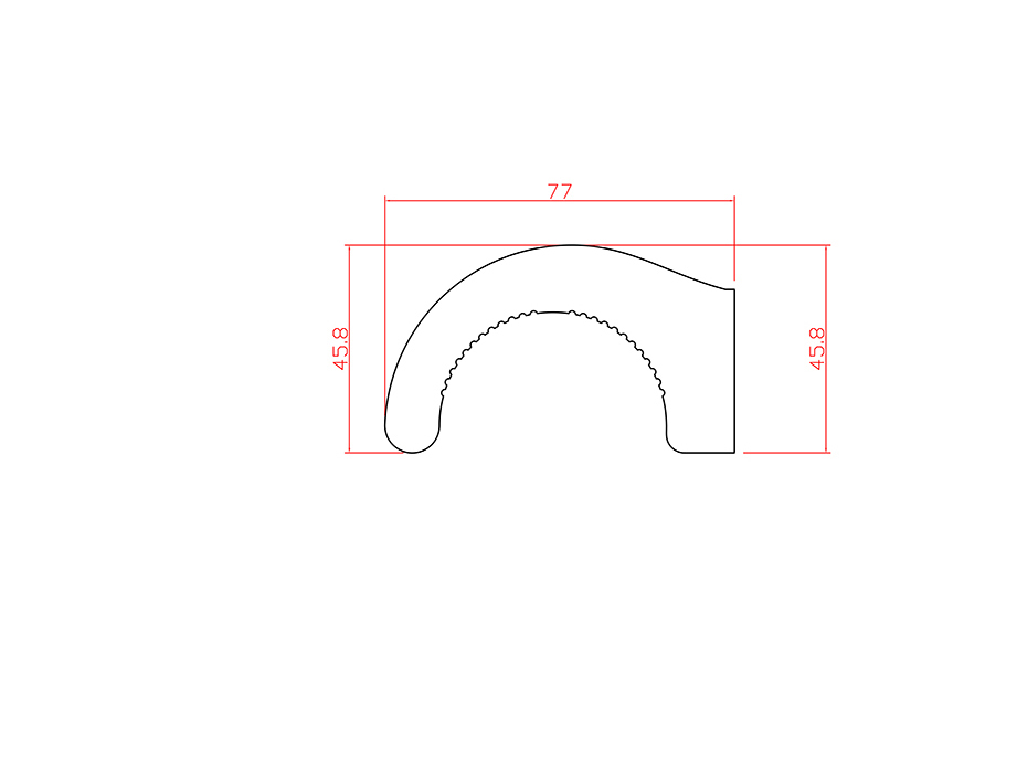 Aluminum alloy hot extrusion profile LX-4854