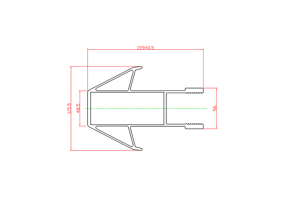 Aluminum alloy hot extrusion profile LX-4837