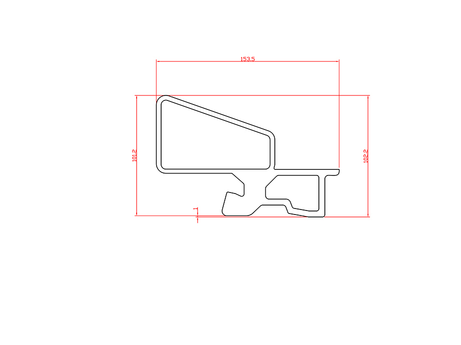 Aluminum alloy hot extrusion profile LX-4836