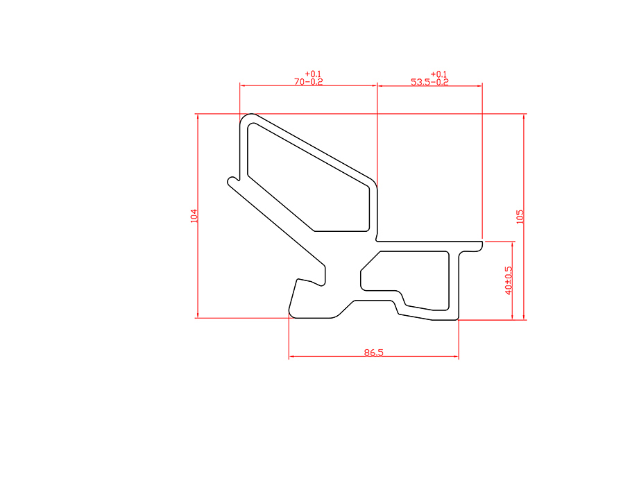 Aluminum alloy hot extrusion profile LX-4819