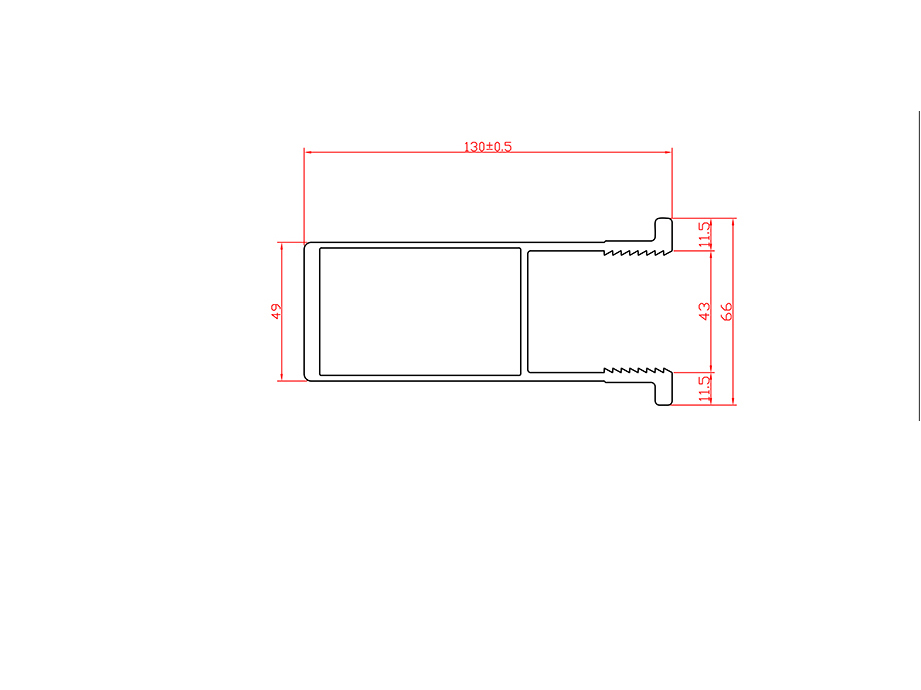 Aluminum alloy hot extrusion profile LX-4818