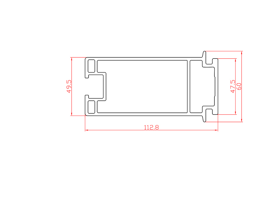 Aluminum alloy hot extrusion profile LX-4814