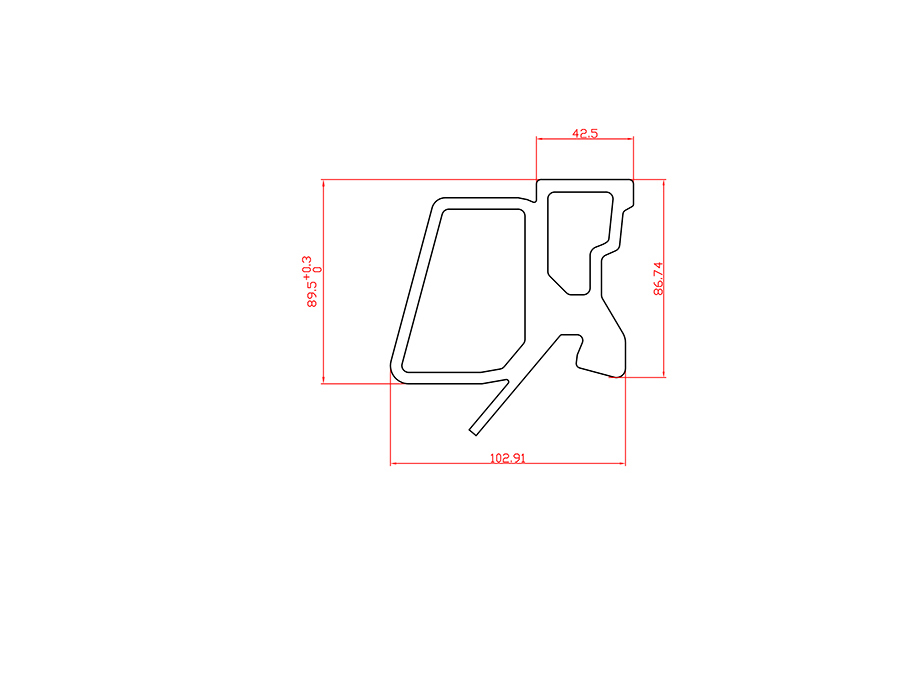 Aluminum alloy hot extrusion profile LX-4813