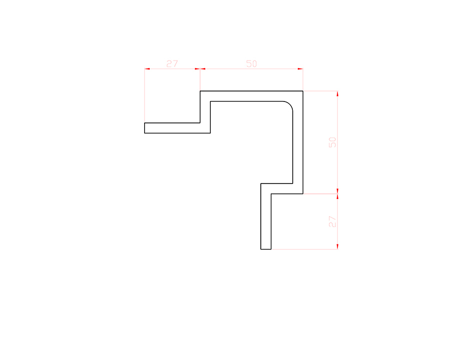 Aluminum alloy hot extrusion profile LX-4448