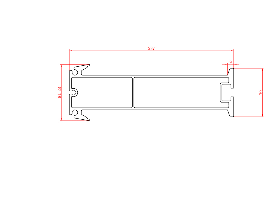 Aluminum alloy hot extrusion profile LX-4219