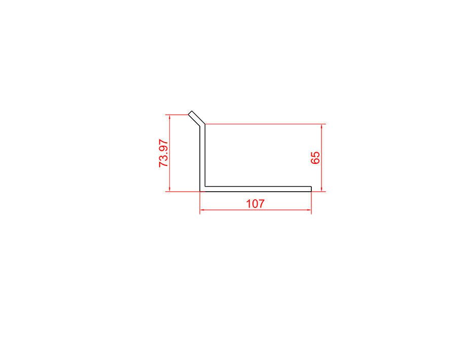 Aluminum alloy hot extrusion profile LX-3876