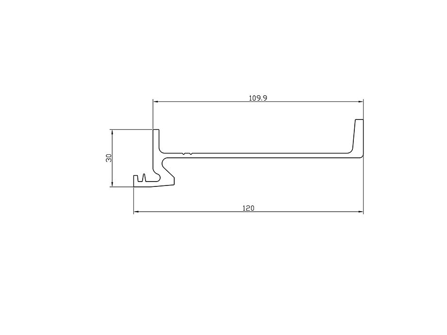 Aluminum alloy hot extrusion profile LX-3807