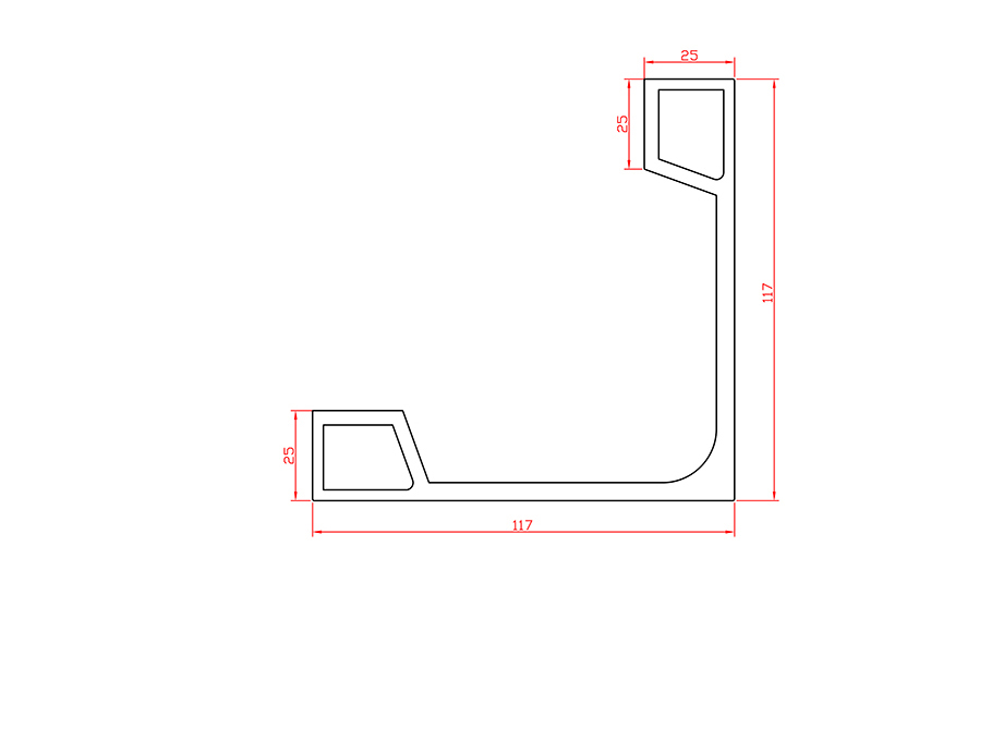 Aluminum alloy hot extrusion profile LX-3577