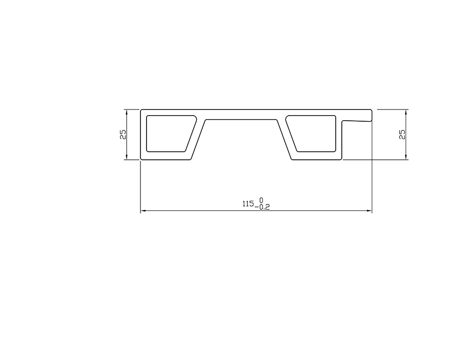 Aluminum alloy hot extrusion profile LX-3572-1
