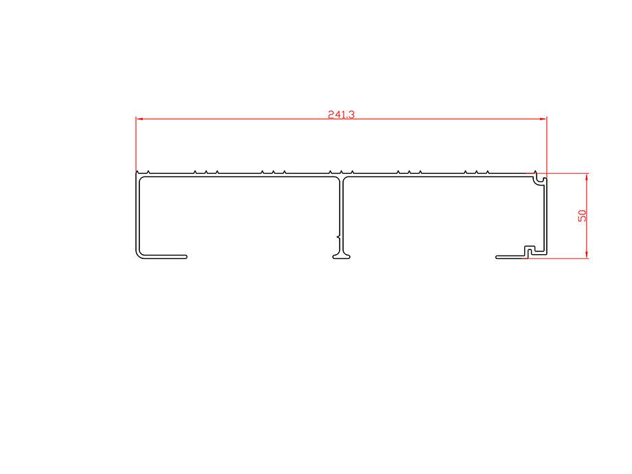 Aluminum alloy hot extrusion profile Lx-3331-61231-ES